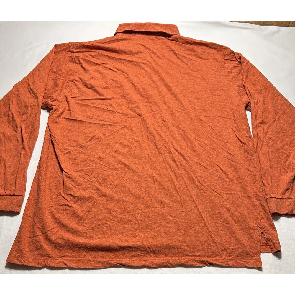 Turtleson Sunday Golf Polo Shirt Mens XXL 2XL Orange Performance Preppy Casual - Picture 4 of 9